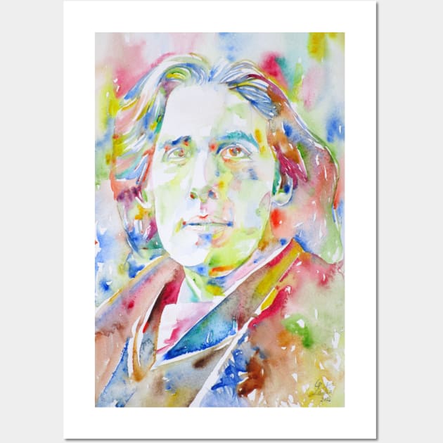 OSCAR WILDE watercolor portrait .6 Wall Art by lautir